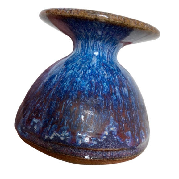 vases jars 4 small bud handmade red blue green ceramic 4" - Picture 2 of 16